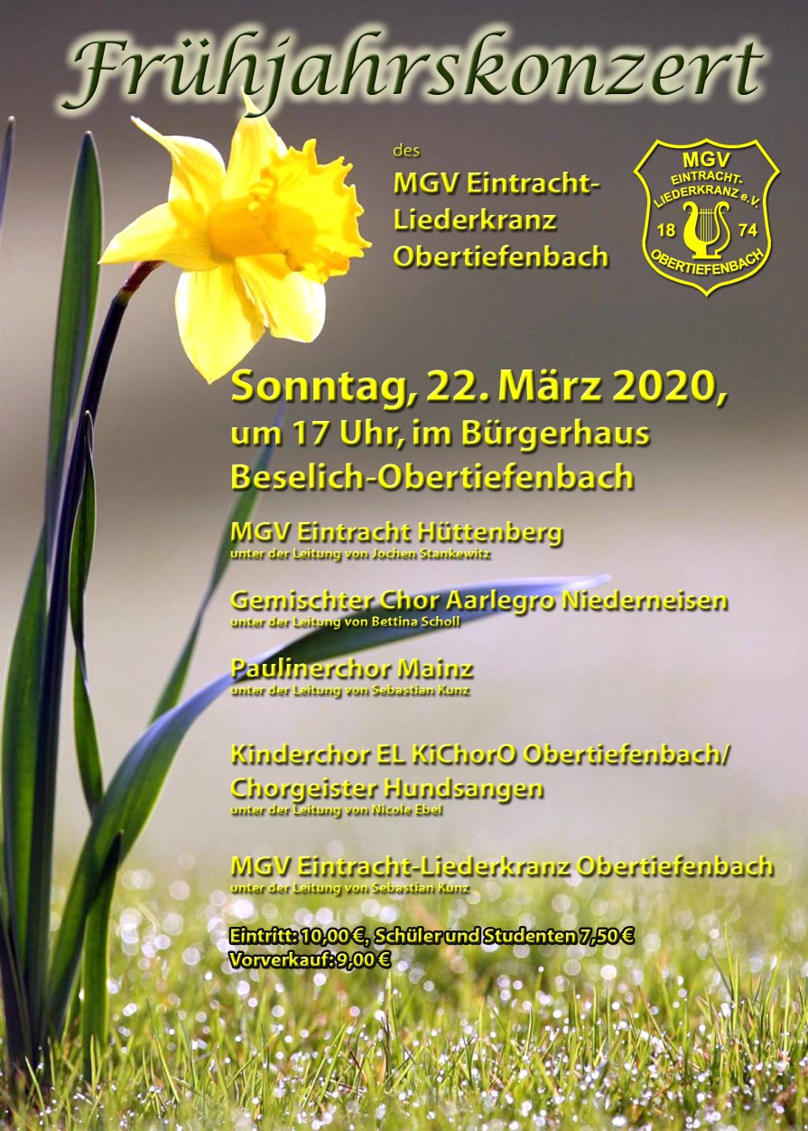 Frühlingskonzert Obertiefenbach 22.03.2020