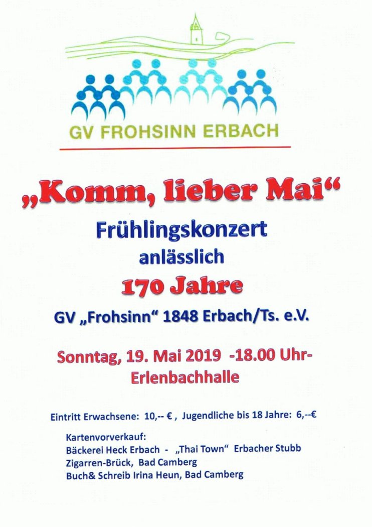 Komm lieber Mai Frohsinn Erbach 19.05.2019