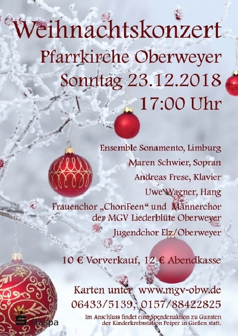 Weihnachtskonzert Oberweyer 2018