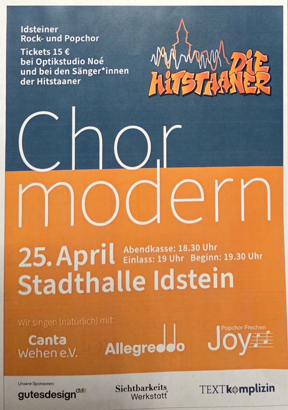 Konzert Chor modern, 