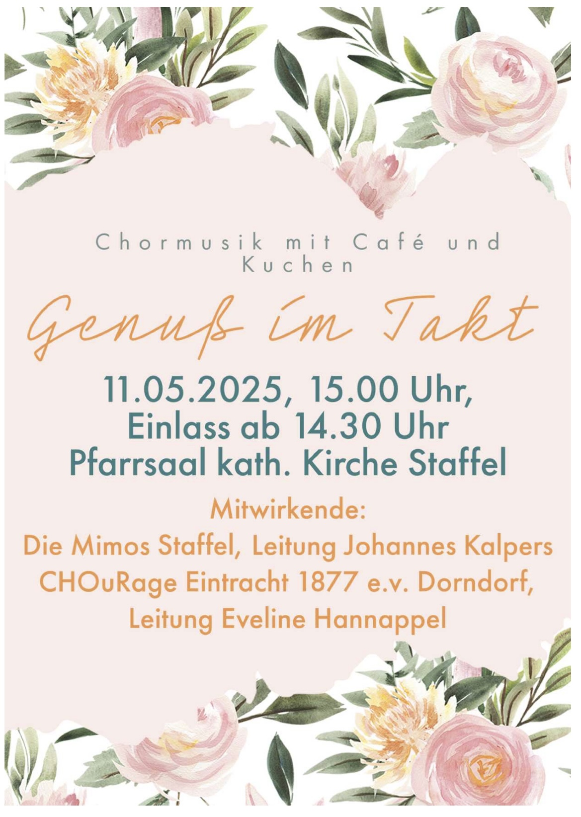 Chormusik mit Café und Kuchen 
