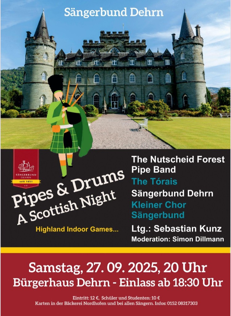 Sängerbund Dehrn -Pipes & Drums - a Skottish Night