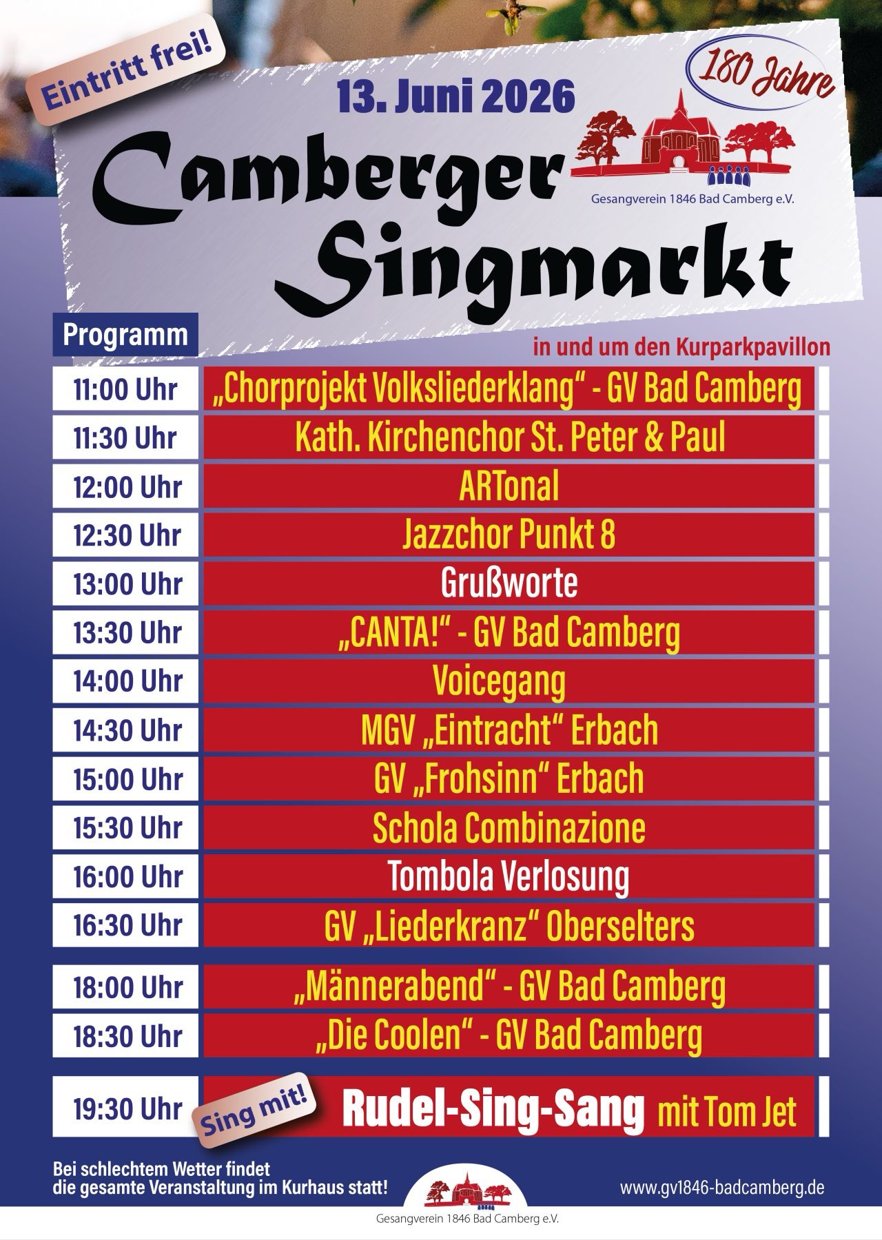 180 Jahre Gesangverein 1846 Bad Camberg e.V. / 2. Camberger Singmarkt